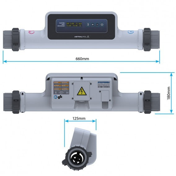 Astralpool-compacte elektricheat elektrische verwarming