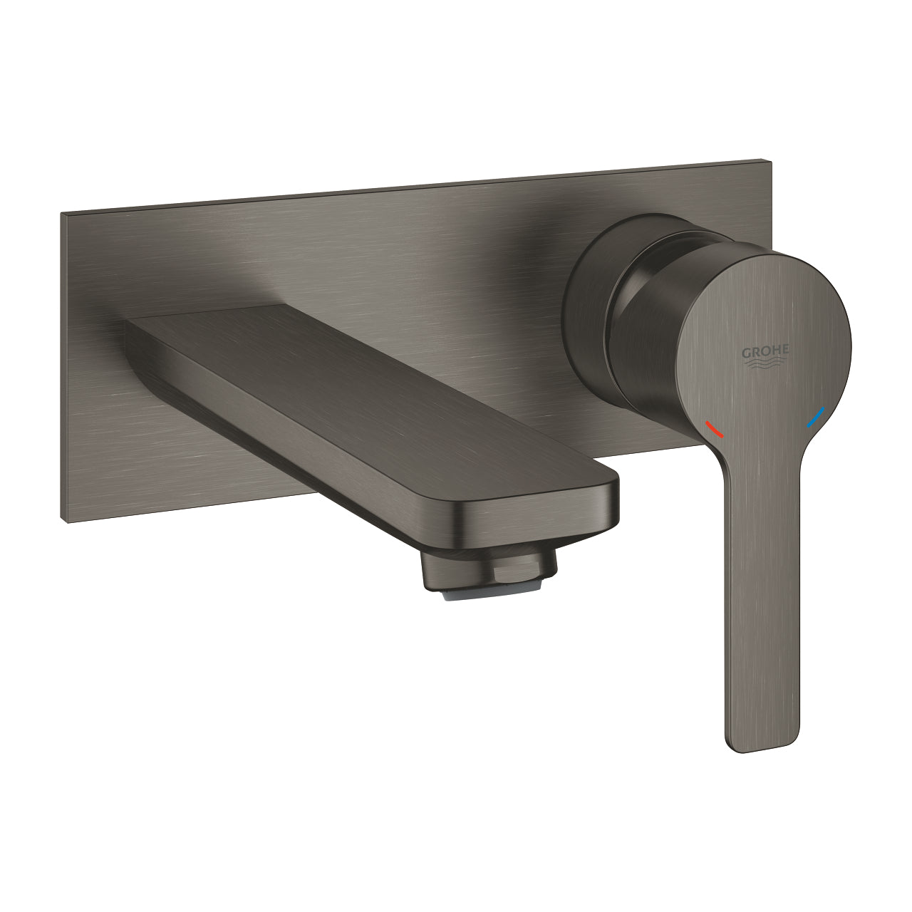 Grohe - Grifo empotrado de lavabo Lineare de 2 orificios Hard Graphite cepillado