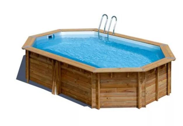 GRE - SAFRAN POOL DE BOIS 2 OVAL 620X395X136