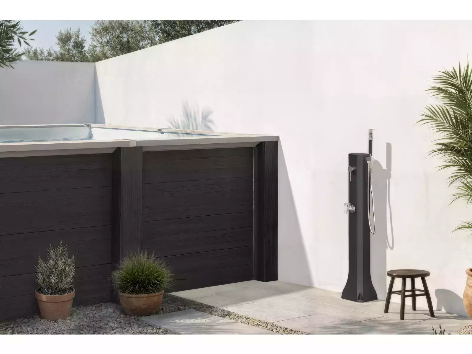 Gre - Ducha solar para piscina SLS17 con lavapiés