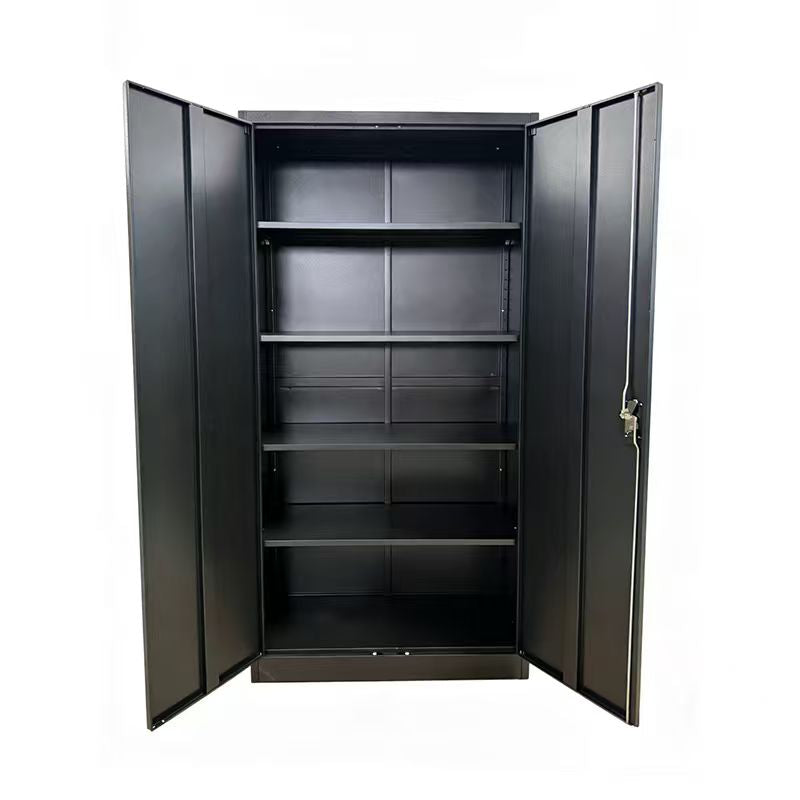Armoire classeur métallique 180x90x40 cm avec serrure et 4 étagères