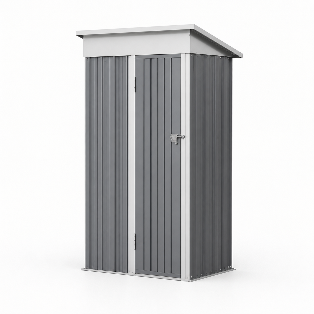Caseta Metálica de Jardín 158x82,8x185 cm Puerta Exterior