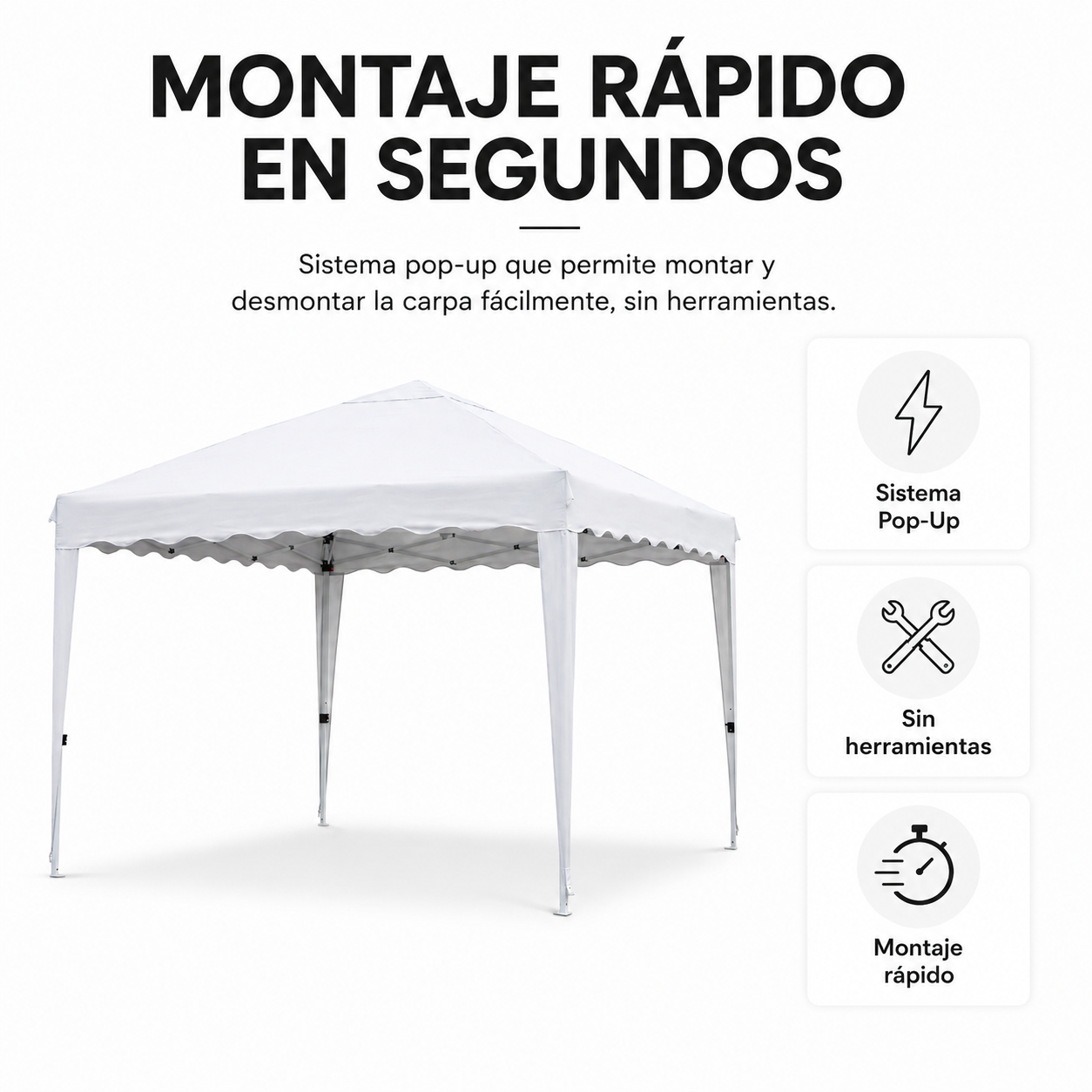 Waterdichte opvouwbare partytent 3x3 m