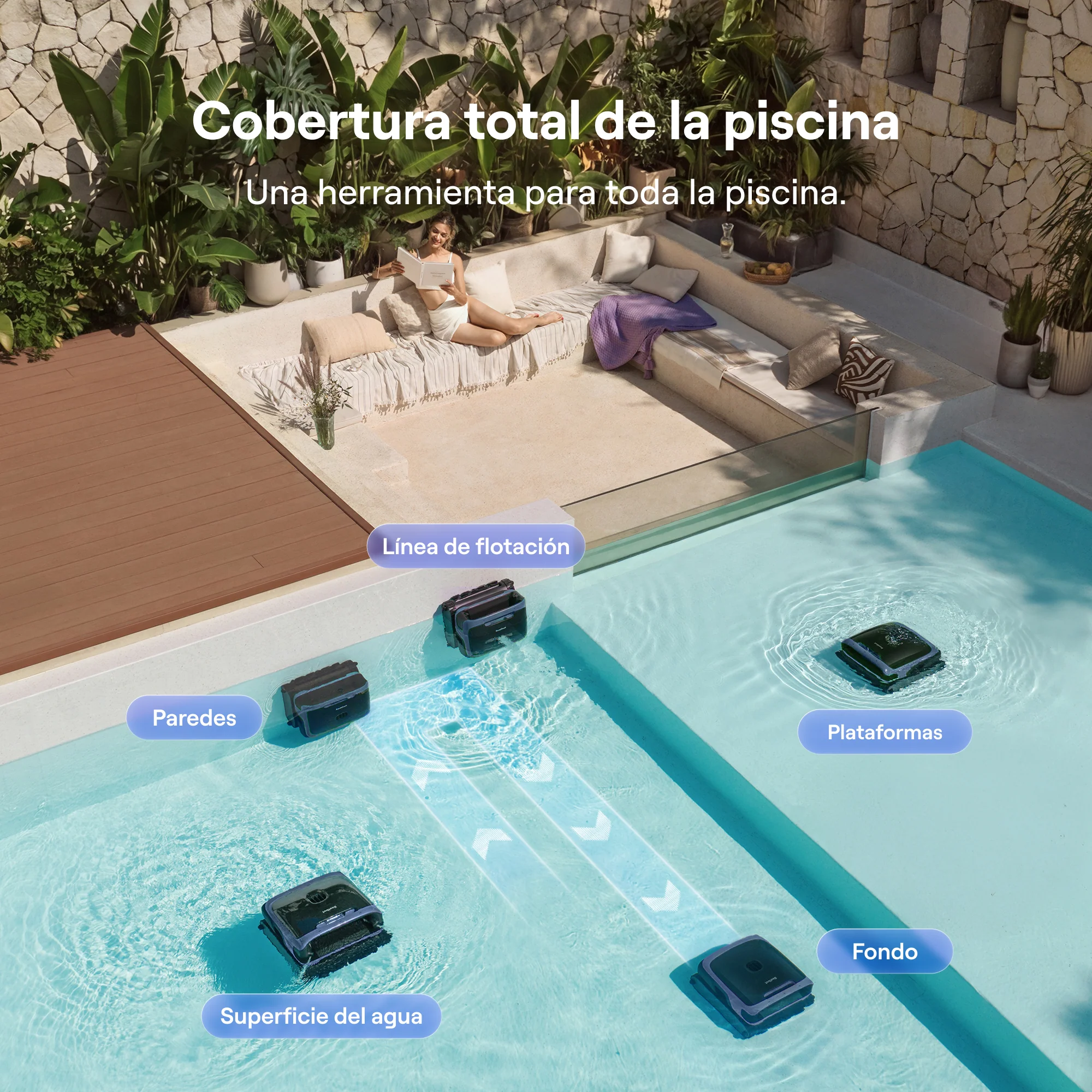 Beatbot Sora P7 Robot limpiafondos sin cable para piscina