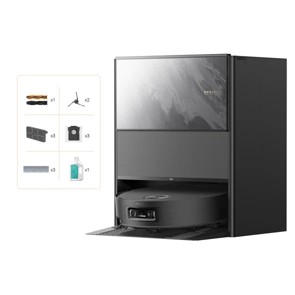 Dreame – Robot aspirador e esfregona Aqua10 Ultra Track preto com base automática para casa