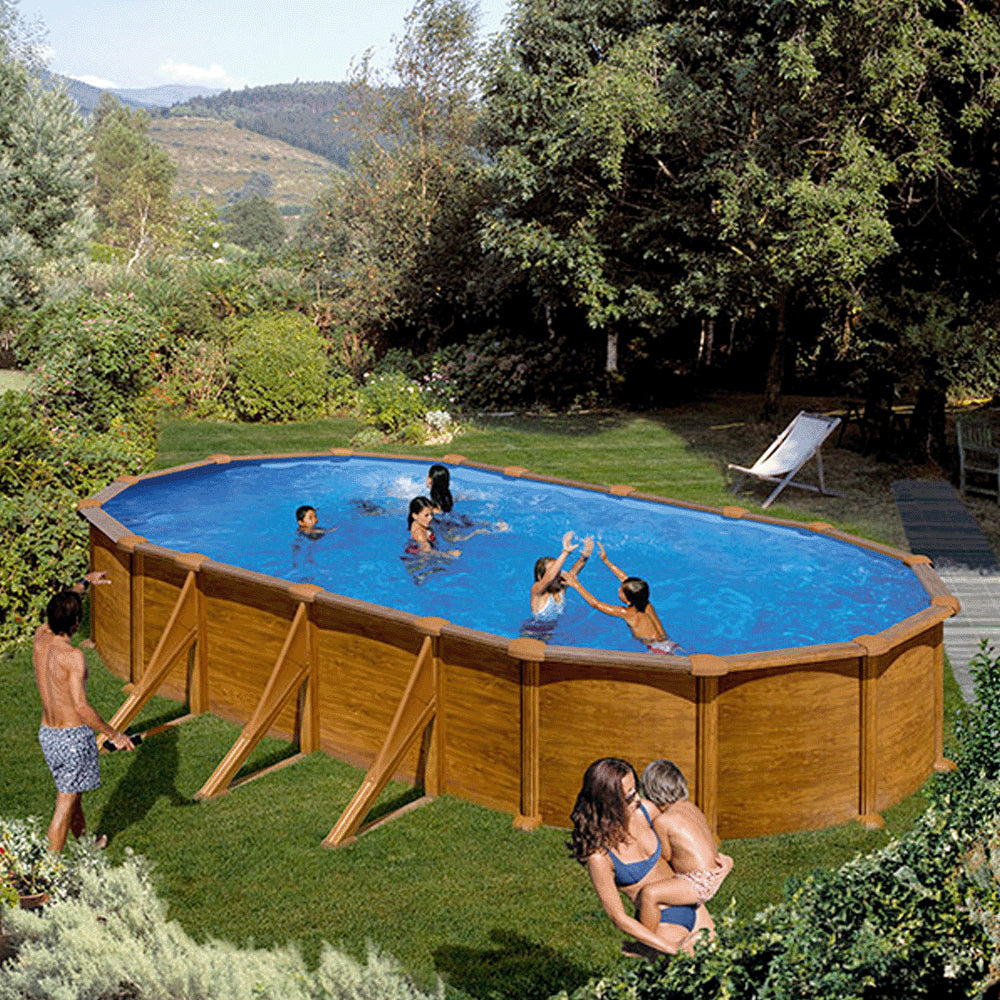 GRE - Ovale Mouritius Pool Imitation Wood