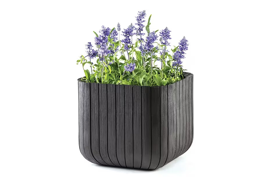Keter - Pot de jardin Cube Box 50L marron