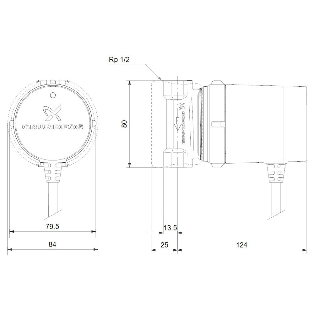 Grundfos - Pompa di comfort 15-14 BDT PM