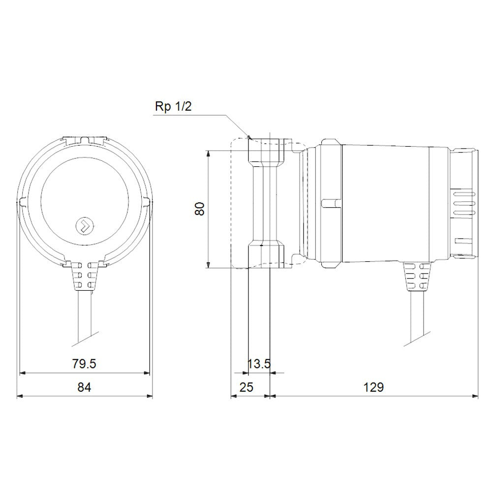 Grundfos - Bomba de ACS UP15-14BA-PM 80mm