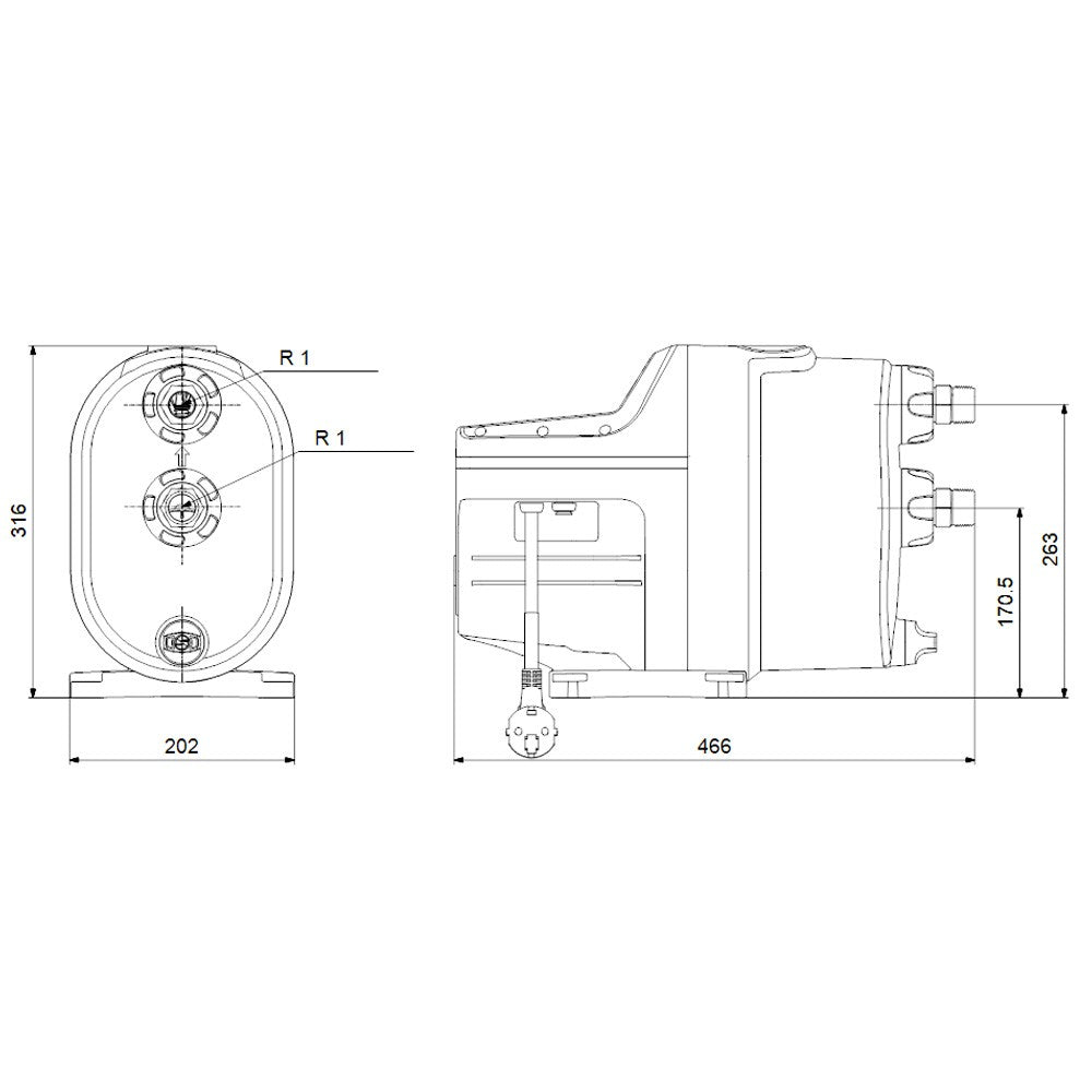 GRUNDFOS - Gruppo di pressione autospirante Scala1