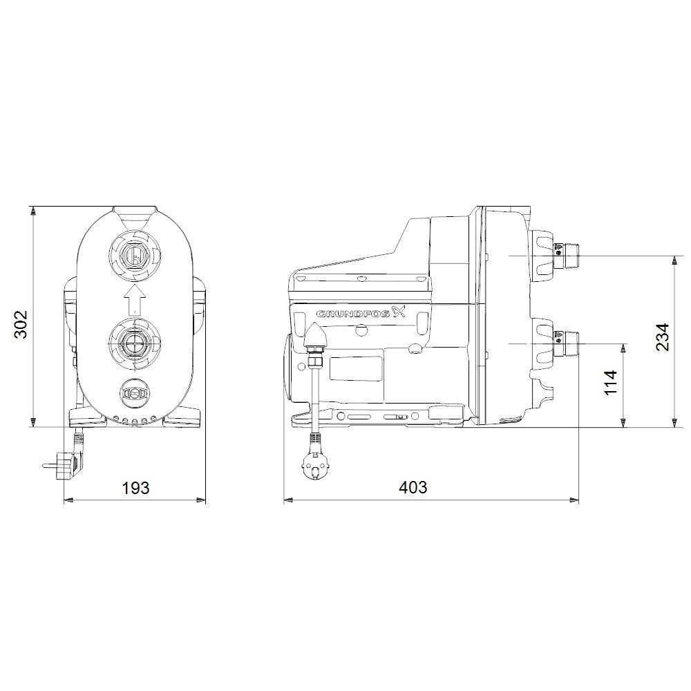 Grundfos - Grupo de presión autoaspirante SCALA2 3-45 A