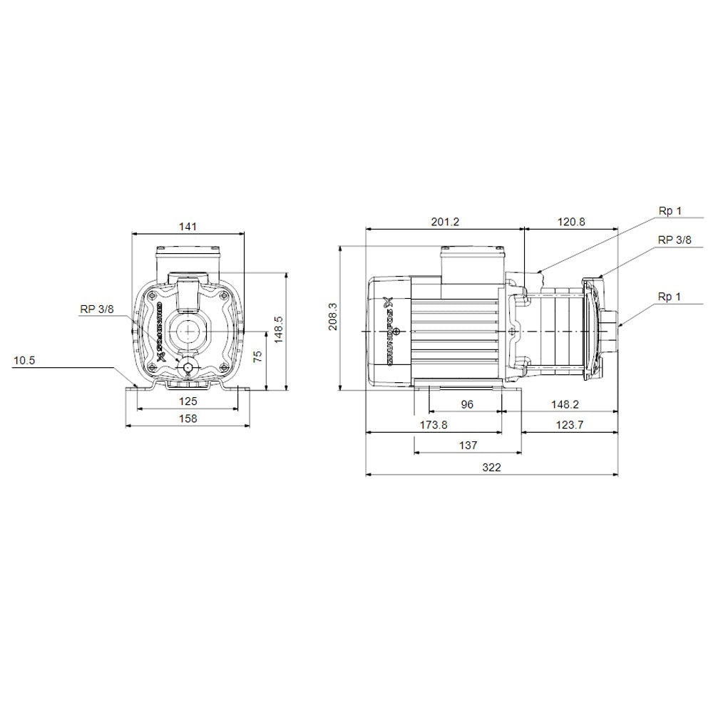 GRUNDFOS-PUMP CM-3-4A 0,60 CV 1-1