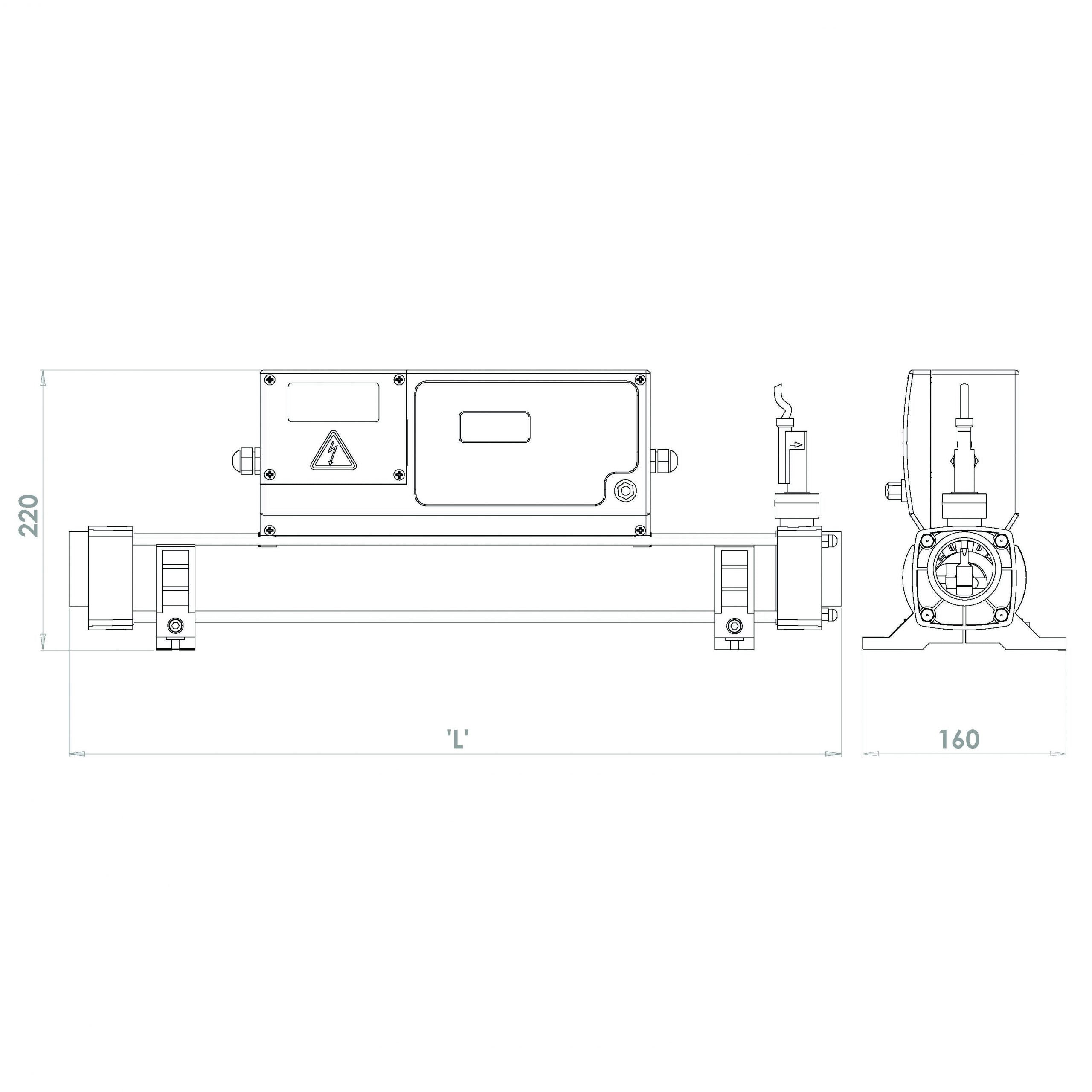 Produtos QP - Pool de aquecedor elétrico QP Titanio 3KW