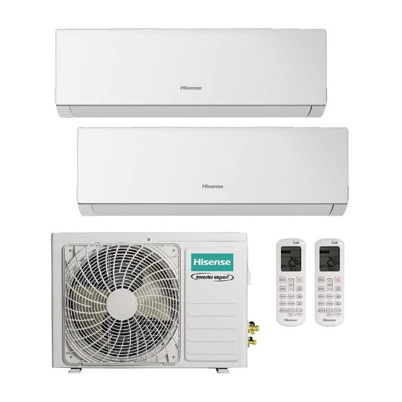 Hisense - Dubbel delad stil 9000+9000 BTU WiFi Inverter R32 A +++ luftkonditionering