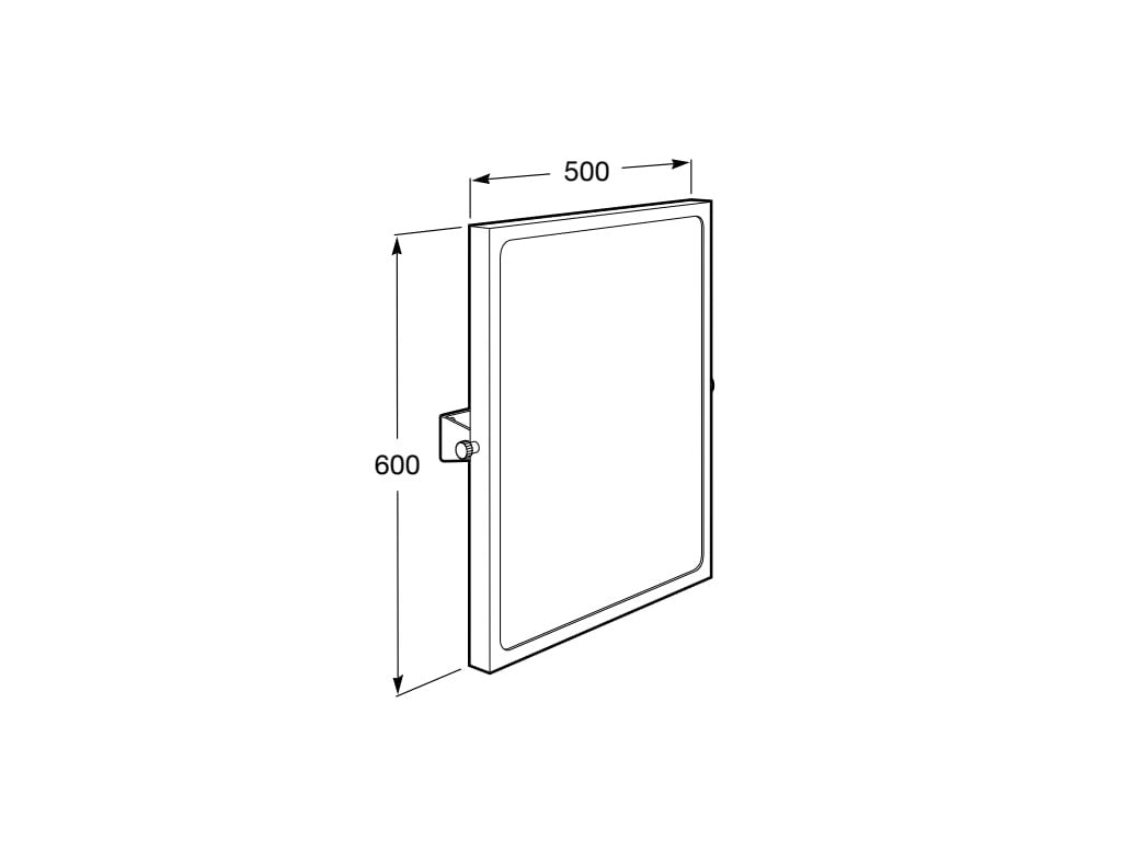 Roca - Espejo Access Comfort de baño reclinable 50x10x60cm