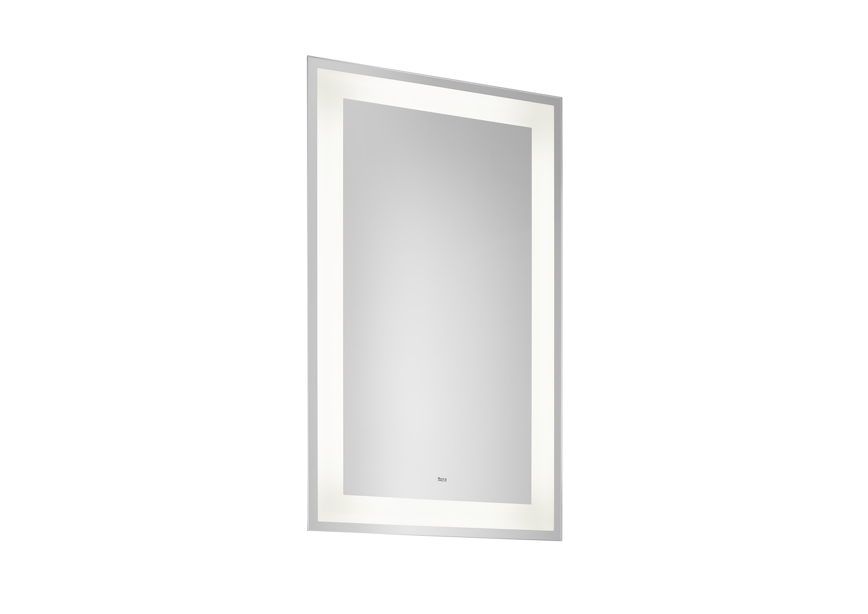 Roca - Iridia mirror with perimeter LED lighting and antivaho plate