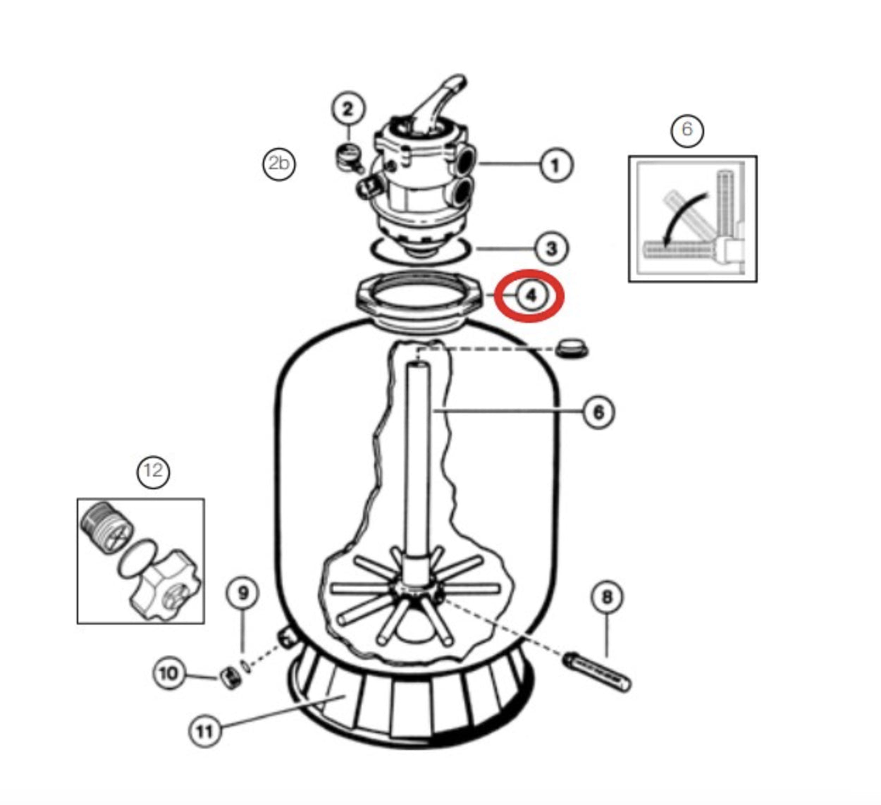 Hayward - Top Hb Filter Fless