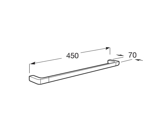 Roca - Toallero de lavabo 450 mm Tempo Cromado A817029001