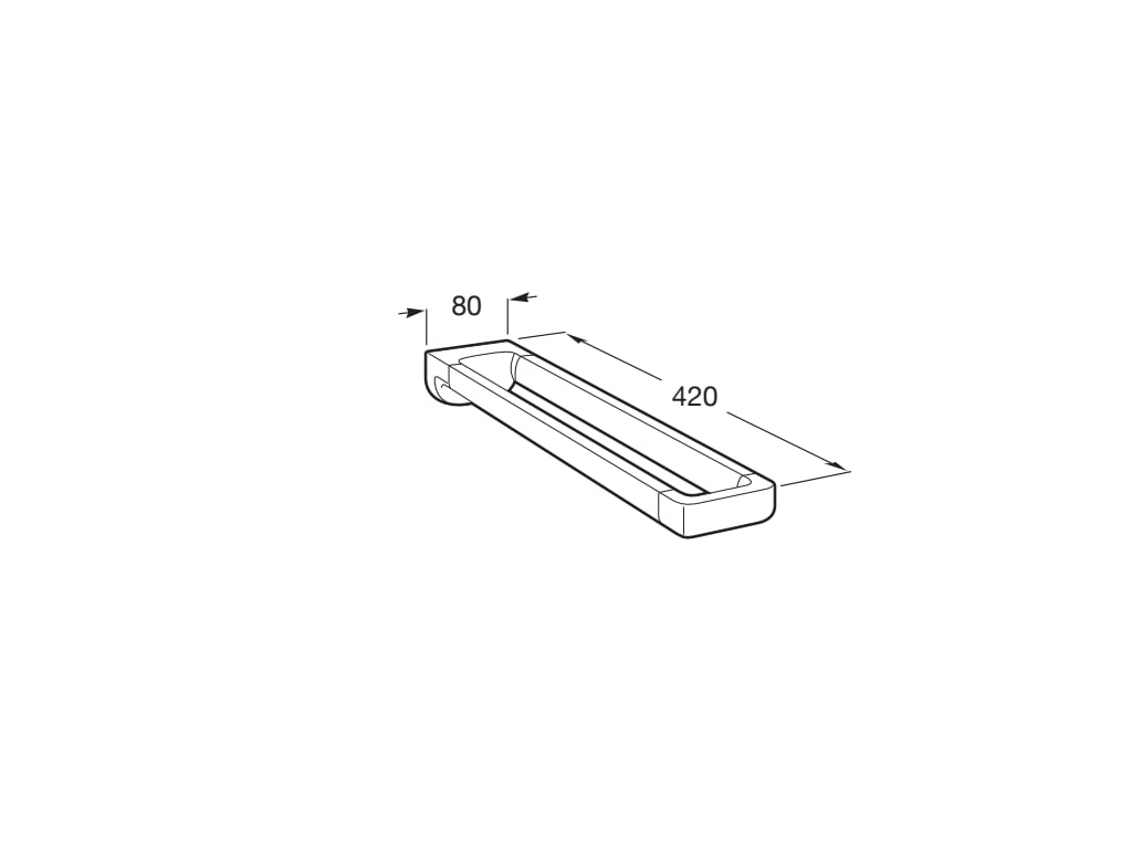 Roca - Toallero doble 80 x 420 x 46 mm Tempo A817031NM0