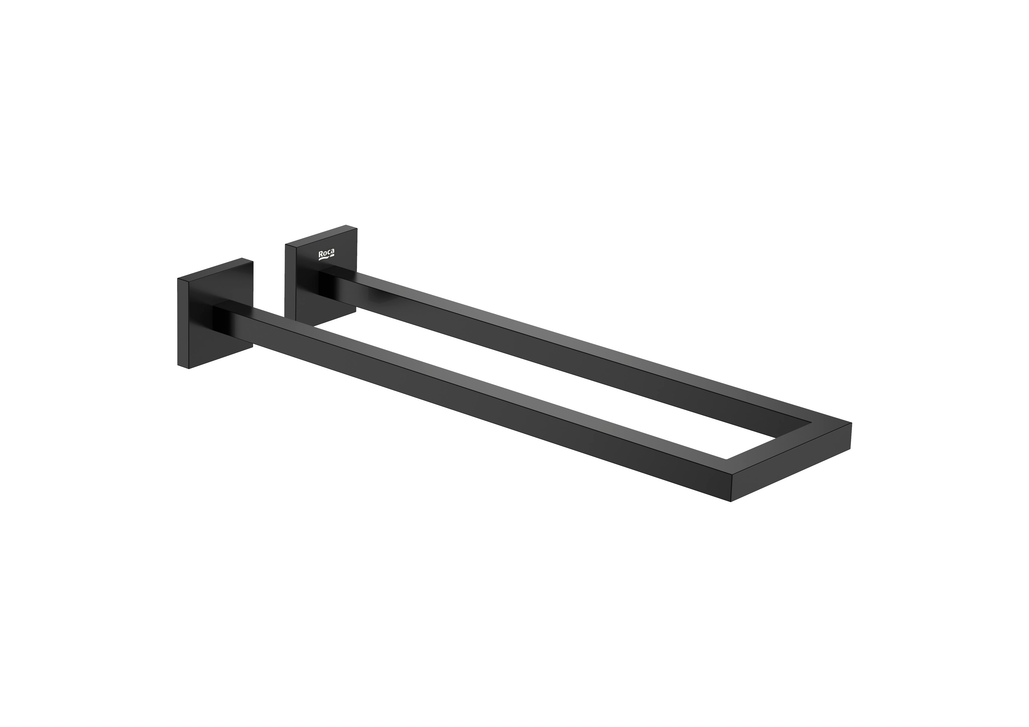 ROCA - Toalha redonda quadrada dupla 150 x 400 x 56 mm Mate preto A817608C40