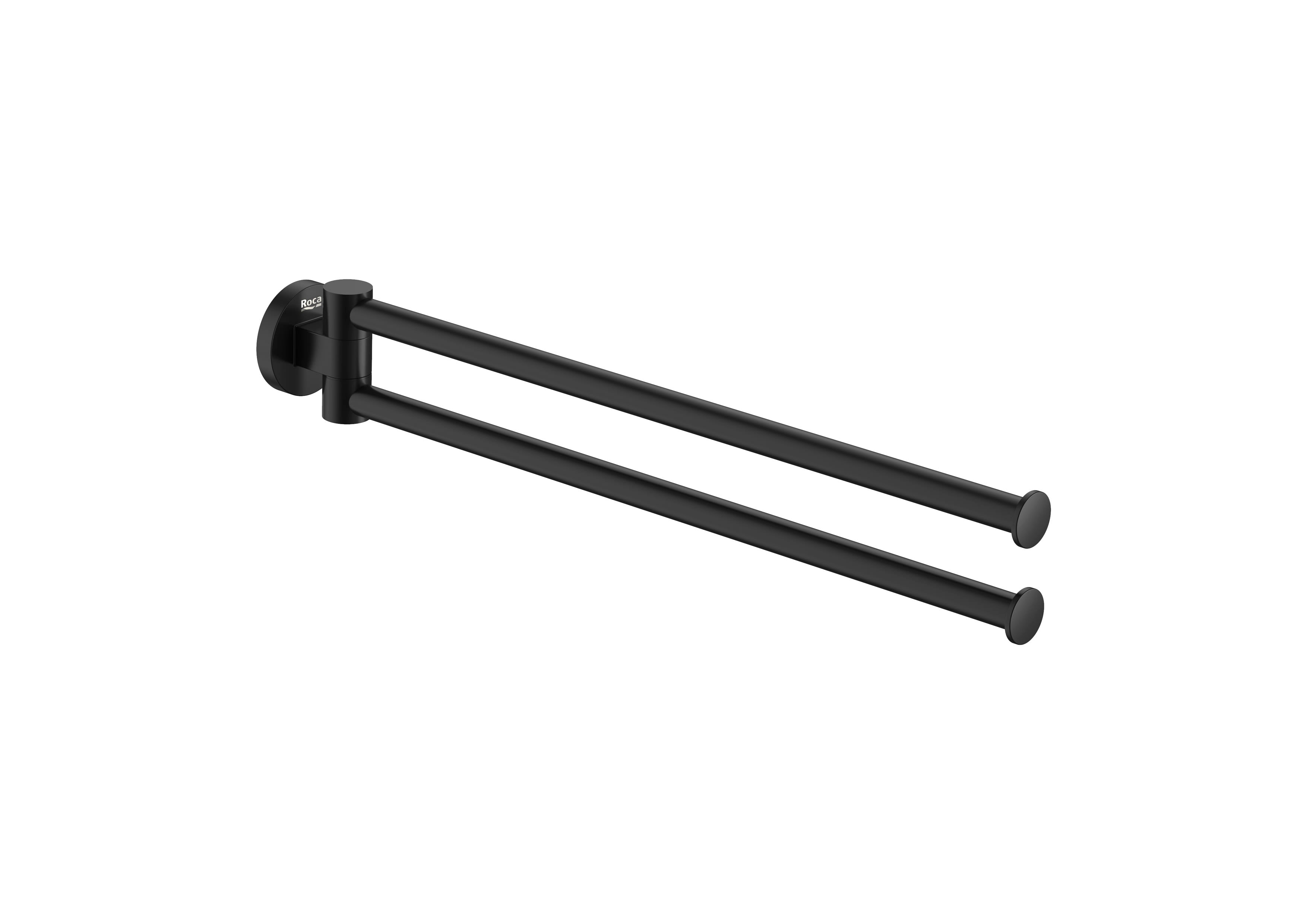 ROCA - Hotatorio a doppio asciugamano rotante rotondo 69 x 56 x 432 mm opaco nero A817578C40