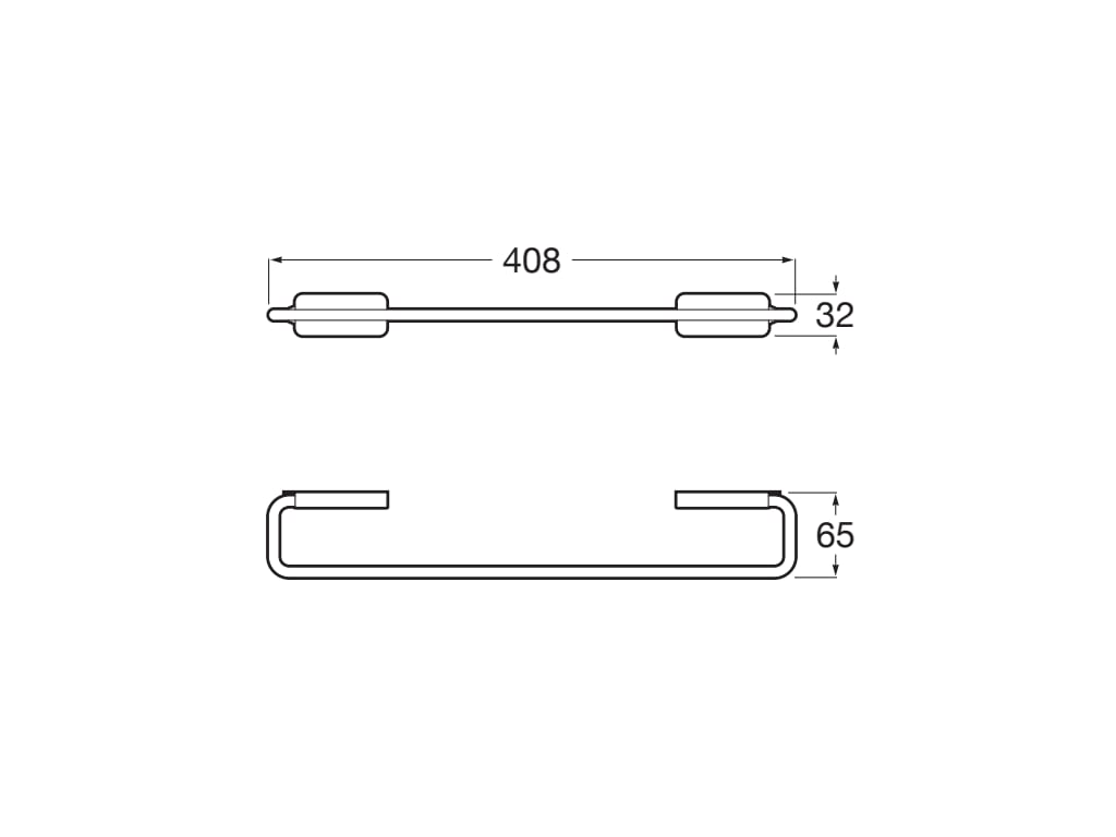 Roca - Toallero de lavabo Sonata 400 mm Cromado A817724C00