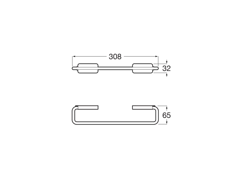 Roca - Toallero doble giratorio Sonata 300 mm Cromado A817723C00