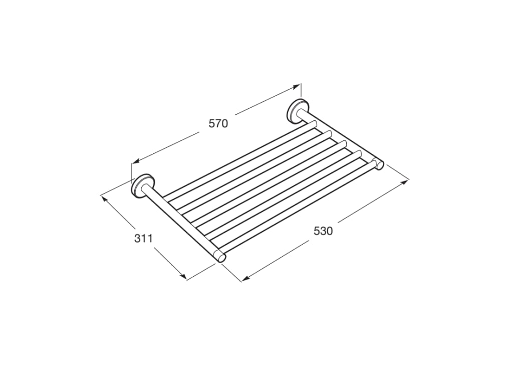 Roca - Portatoallas con toallero Superinox A817302002