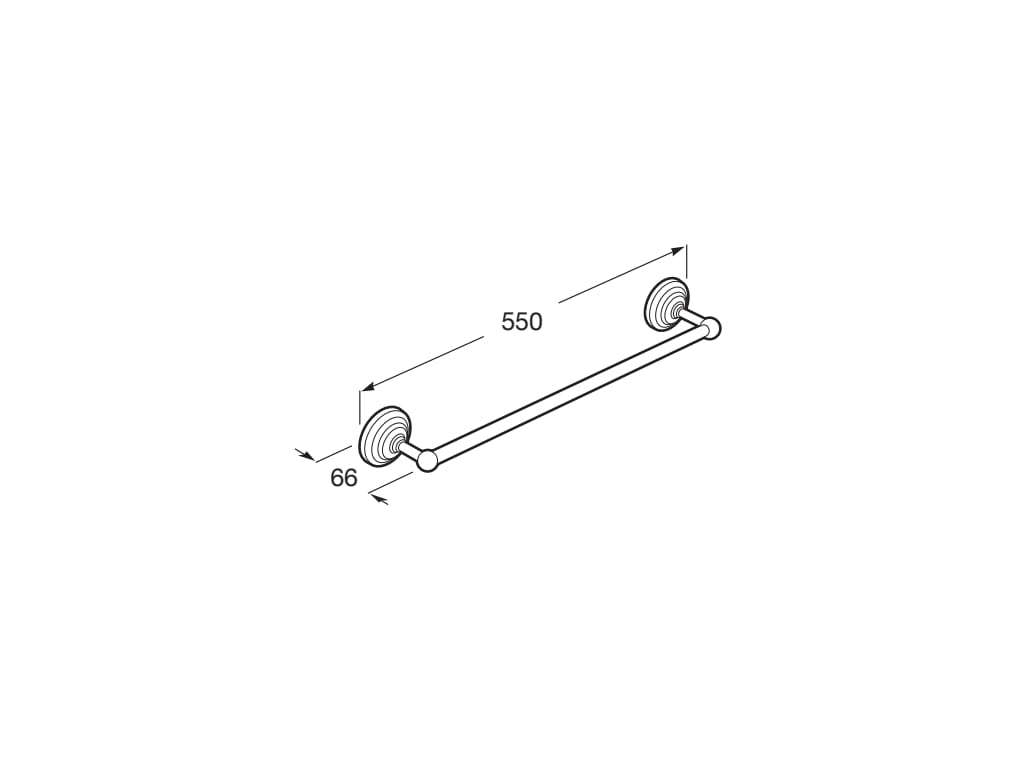 Roca - Toallero Carmen550 x 66 x 60 mmCromado A817308002