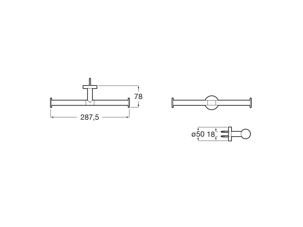 Roca - Portarrollo sin tapa doble Compas Cromado A817687C00