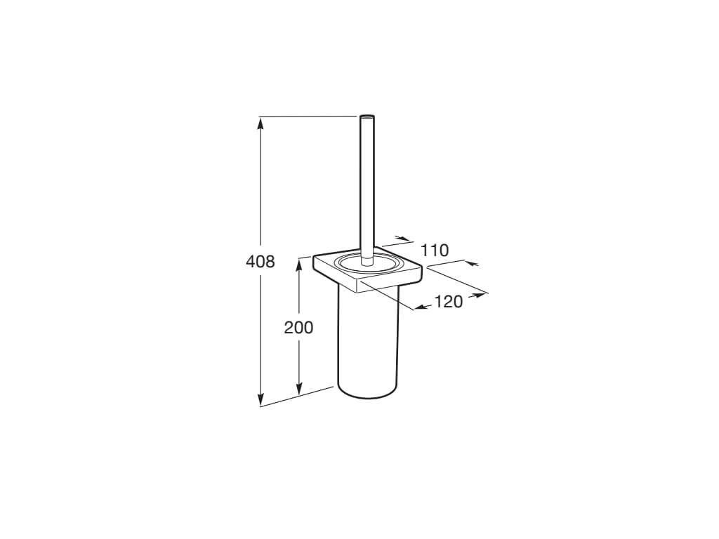 Roca - Escobillero de pared Tempo Oro Rosado A817036RG0