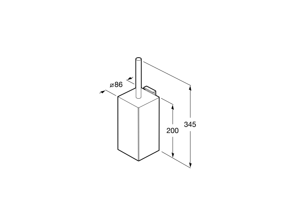 Roca - Escobillero de pared Rubik Negro MateA816851024