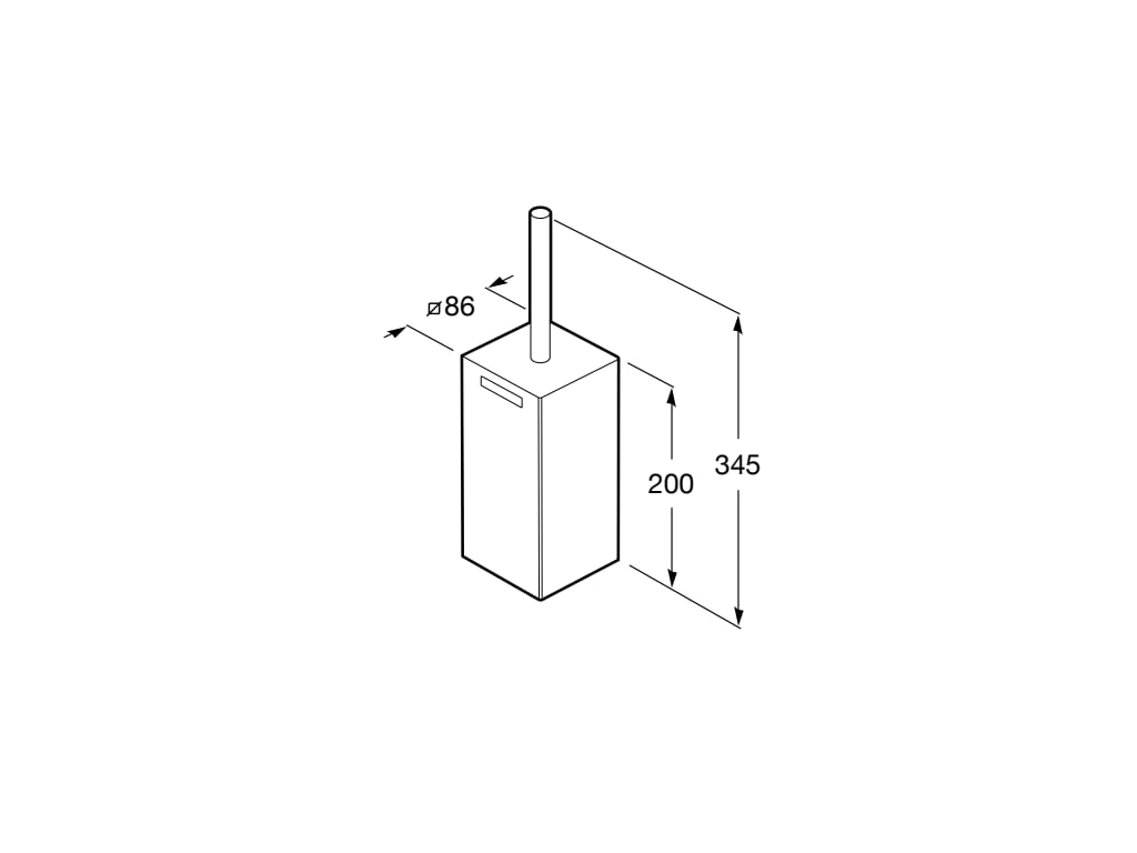 Roca - Escobillero de suelo Rubik Negro Mate A816852024