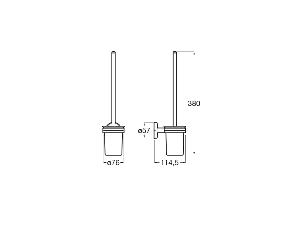 Roca - Escobillero de pared Twin Cromado A816715001