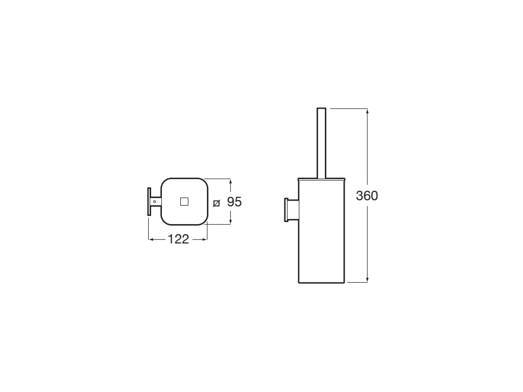 Roca - Escobillero de pared Record Cromado A817667001