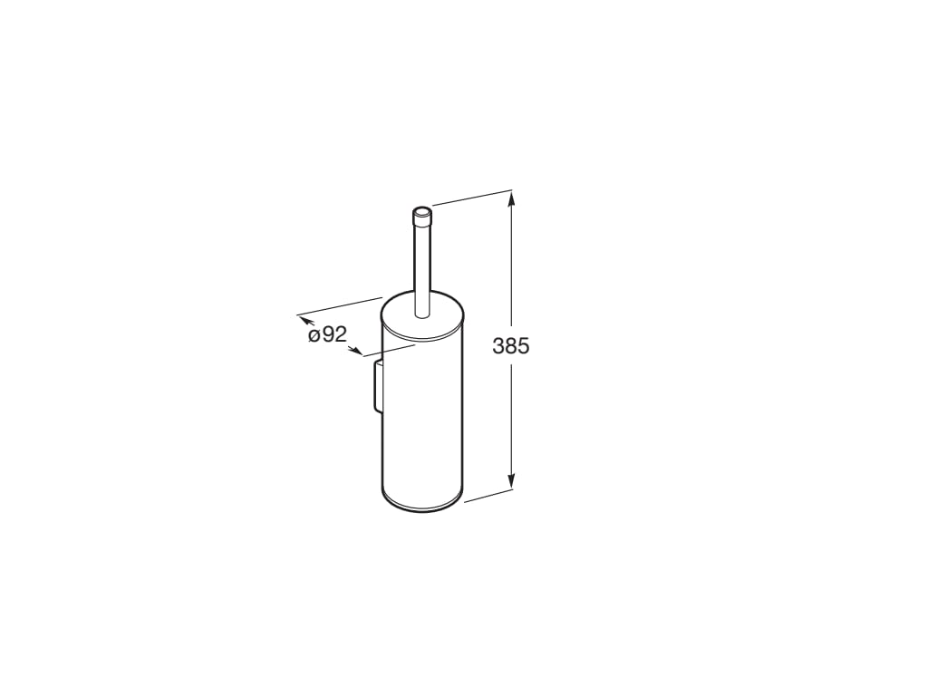 Roca - Escobillero de pared Superinox MateA817305002