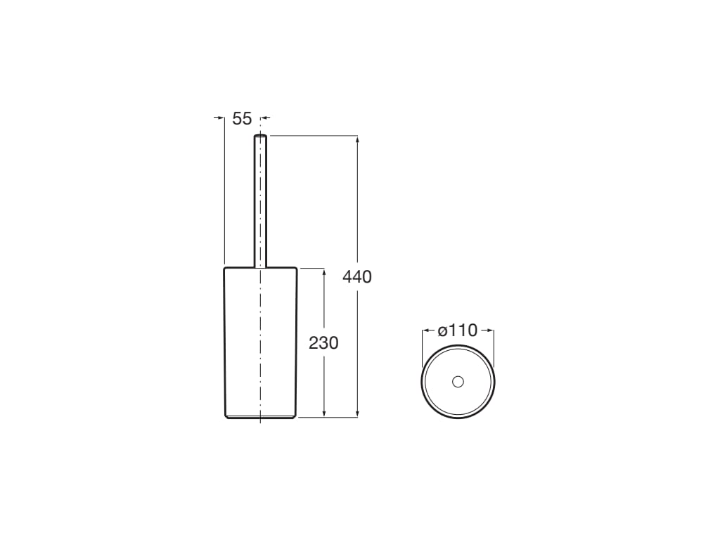 Roca - Escobillero de pared Onda Blanco A3870ZF000