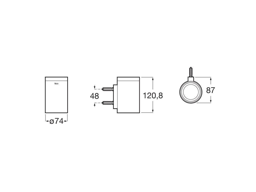 Roca - Vaso de pared Hotels Round Cromado A817595C00