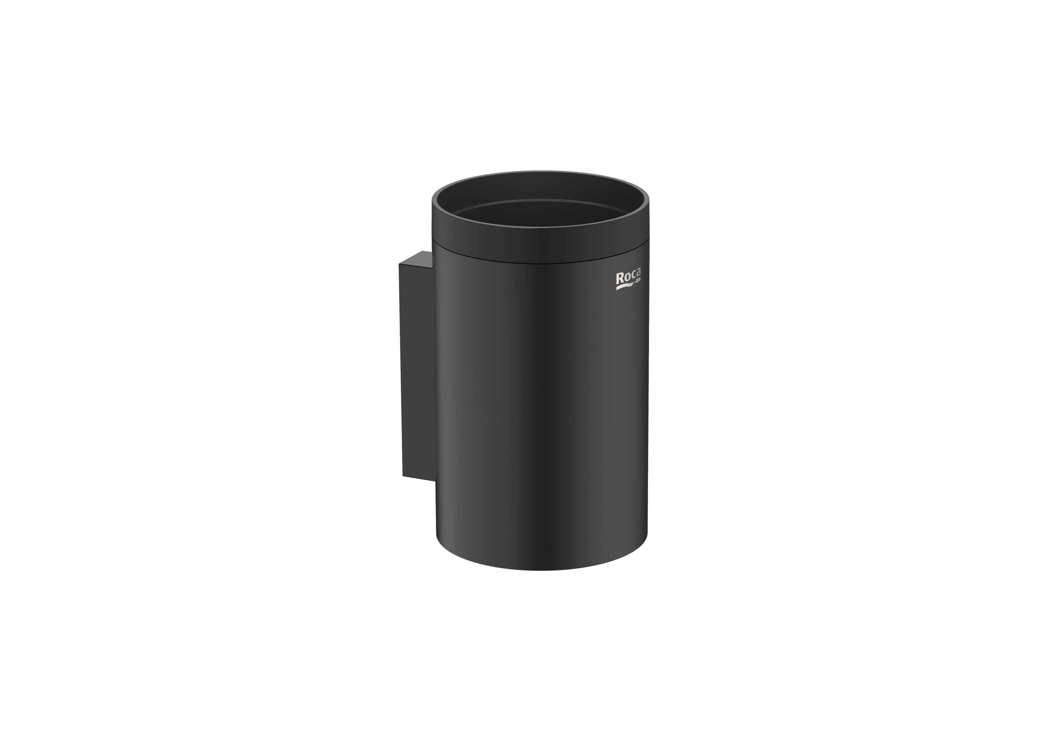 Roca - Vaso de pared Hotels Round Negro Mate A817595C40