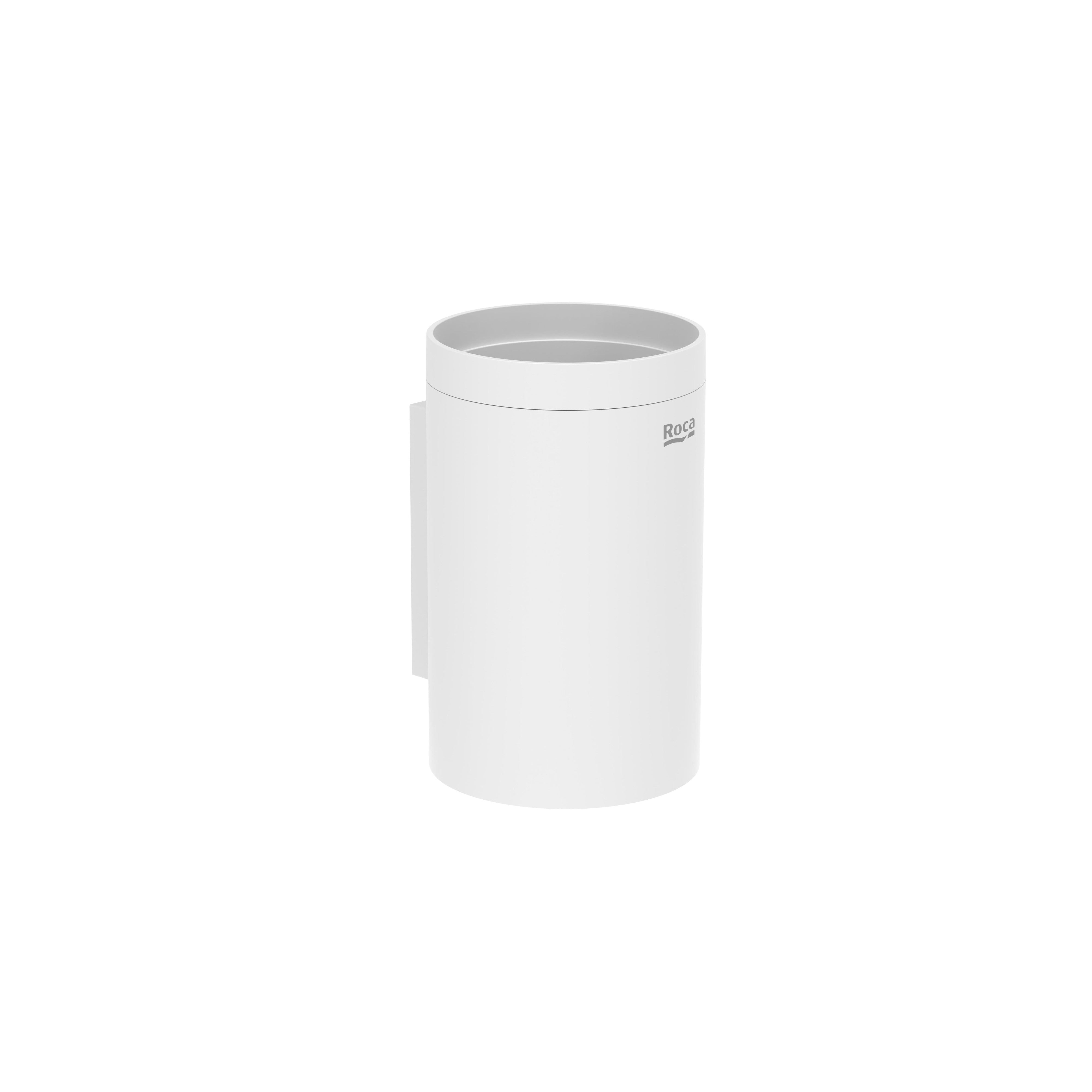 Roca - Vaso de pared Hotels Round Blanco Mate A817595B00