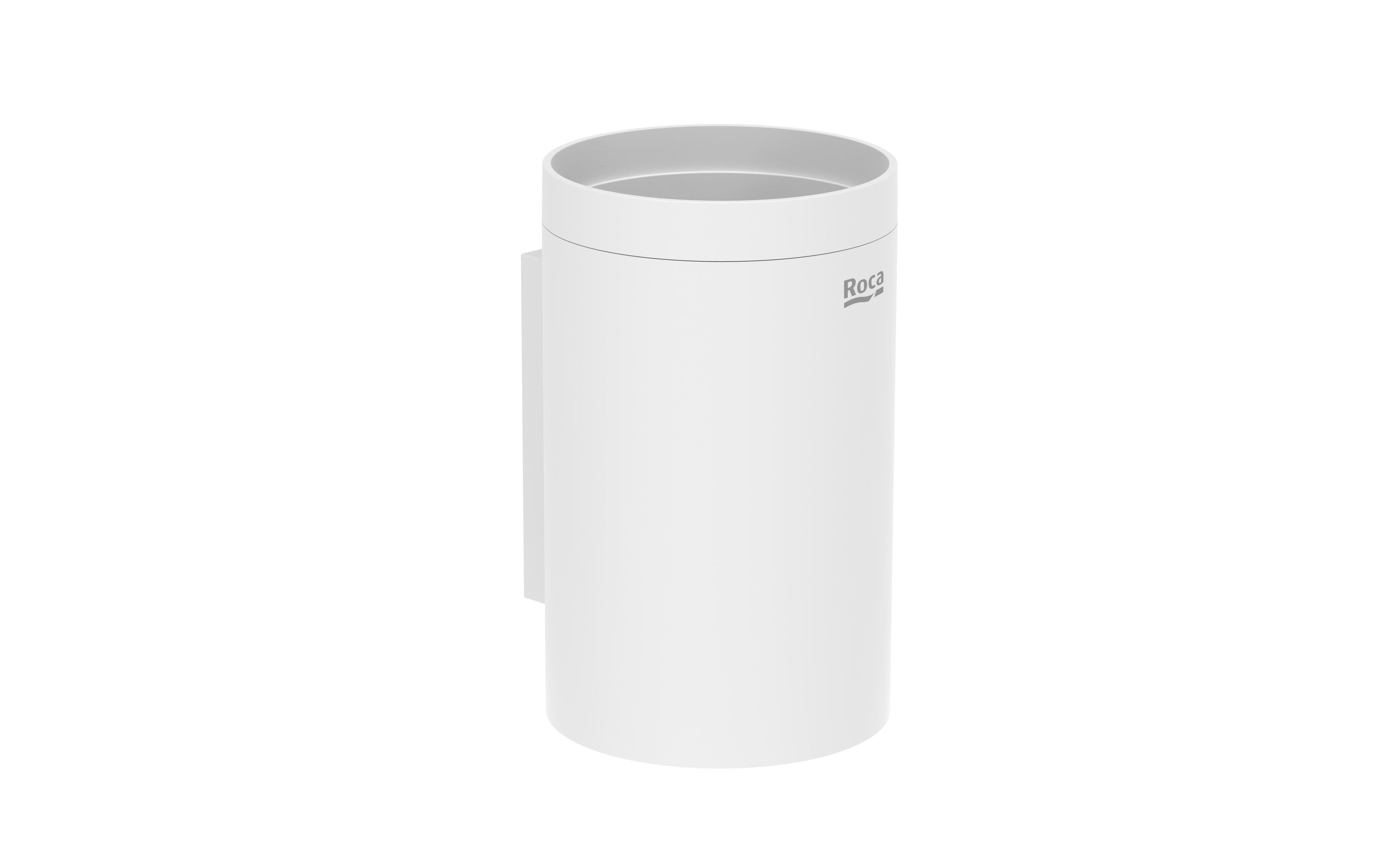 Roca - Vaso de pared Hotels Round Blanco Mate A817595B00