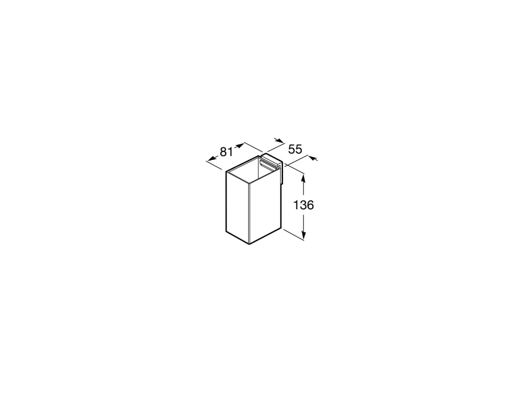 Roca - Portavaso y vaso de pared Rubik A816843001