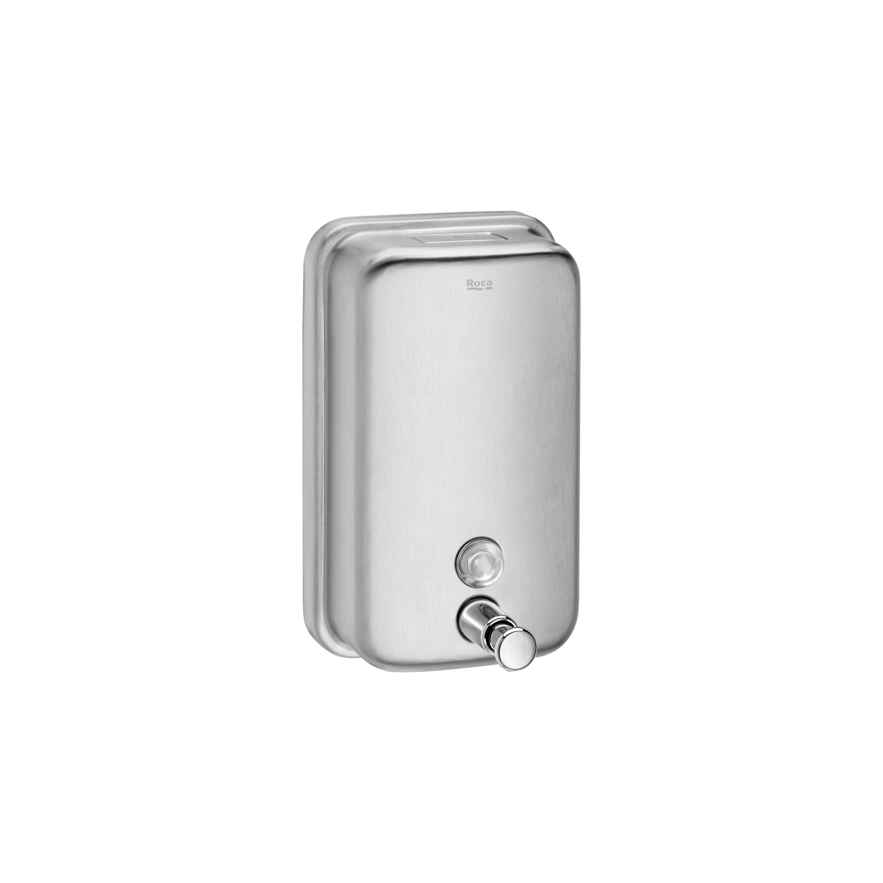 Roca - Liquid soap dispenser with a button (1.25 L) Satin Public A817405002