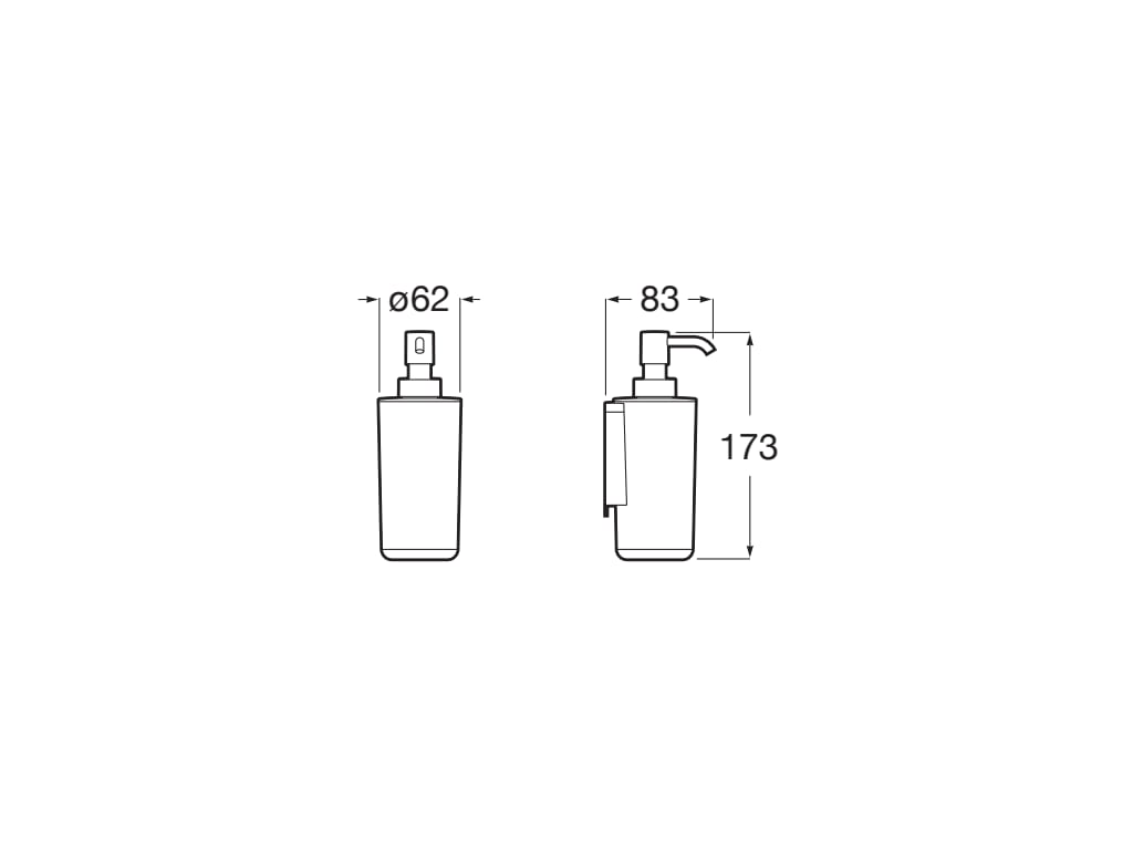 Roca - Dosificador de pared Sonata Negro Mate A817736NB0