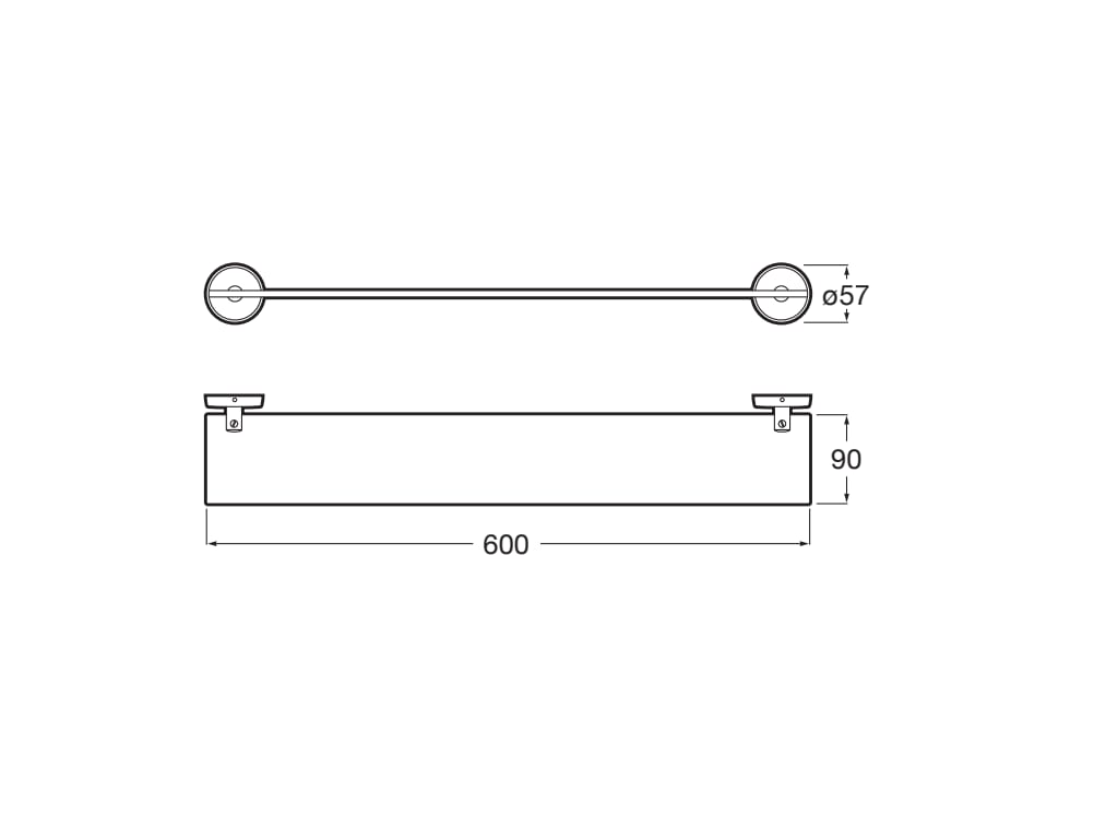 Roca - Repisa Twin 600mm A816708001