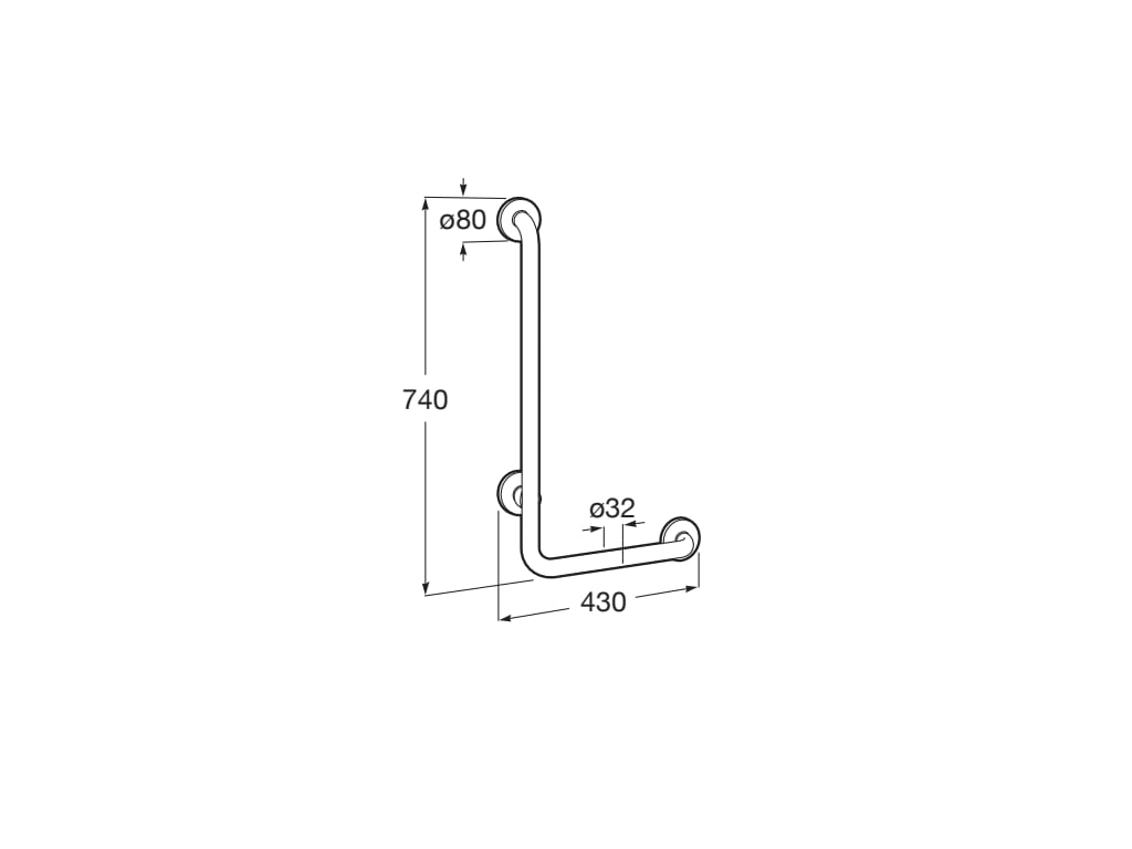 Roca - Asa de baño angular 90º Comfort Blanco A816931002