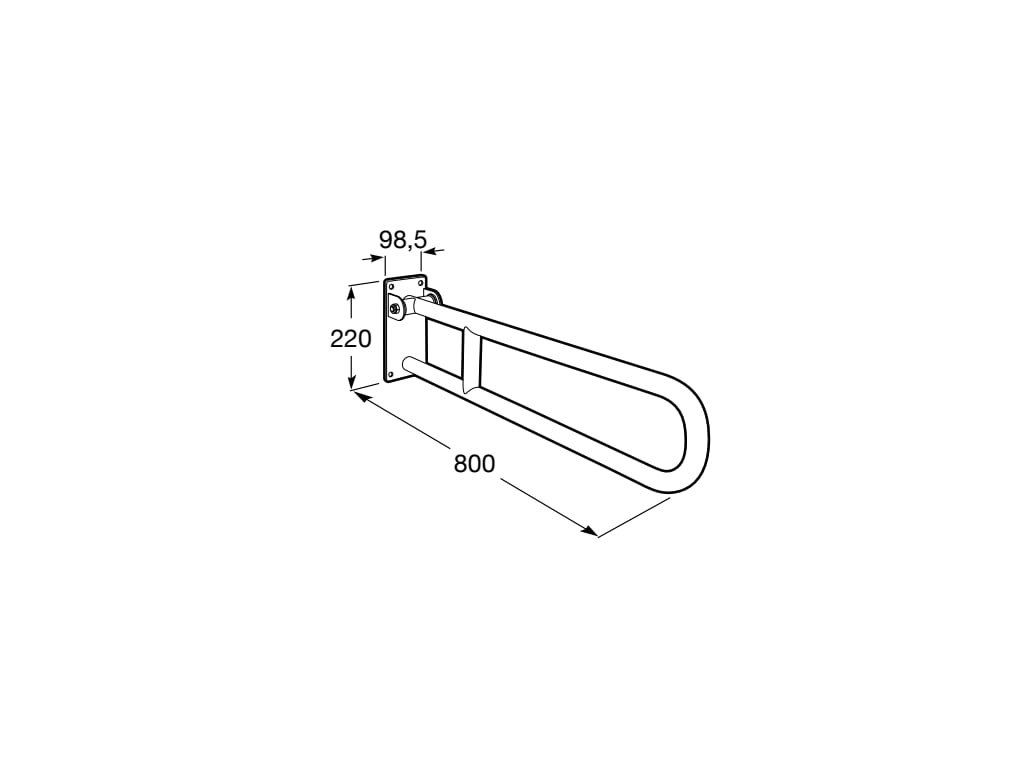 Roca - Asa de baño abatible Access Comfort acabado blanco A816909009