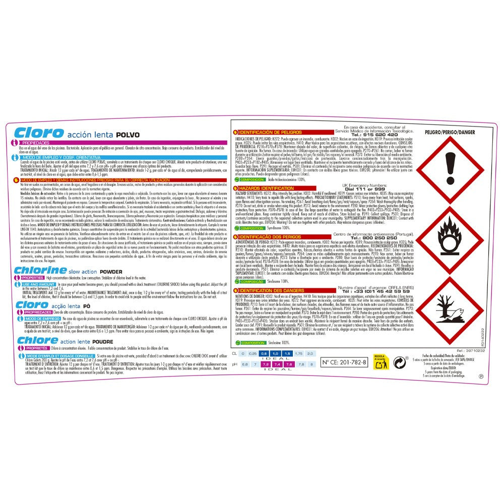 PQS - Cloro lento in polvere 5 Kg