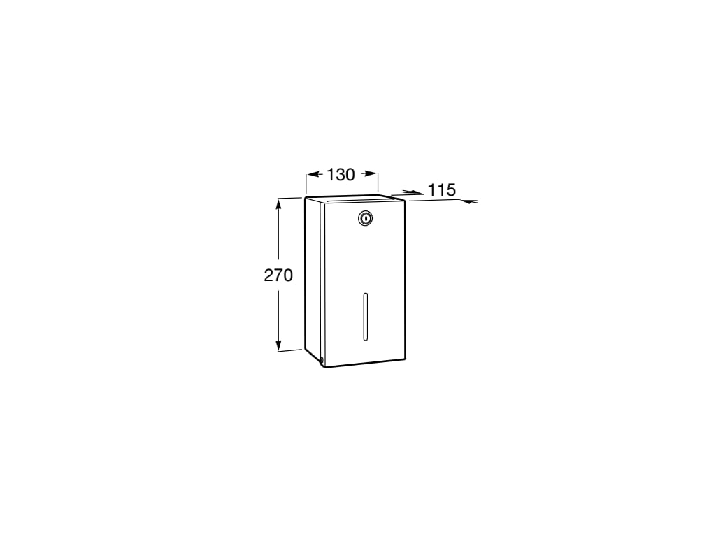 Roca - Dispensador de papel higiénico (2 rollos) Public Satinado A817408002