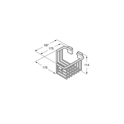 Roca -Contenedor rinconera de rejillas Rubik 175 mm Cromado A816854001